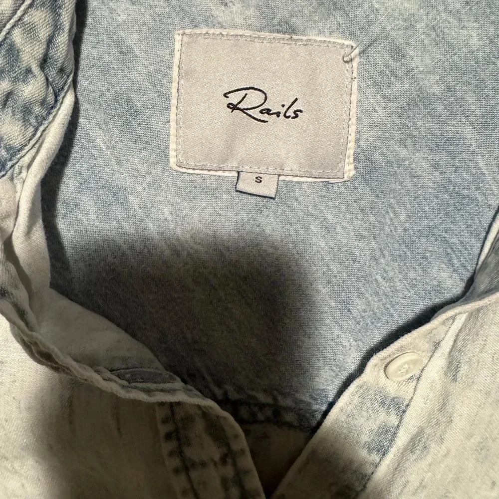 Rails Ingrid Raw Hem Shirt Small - Picture 3 of 5